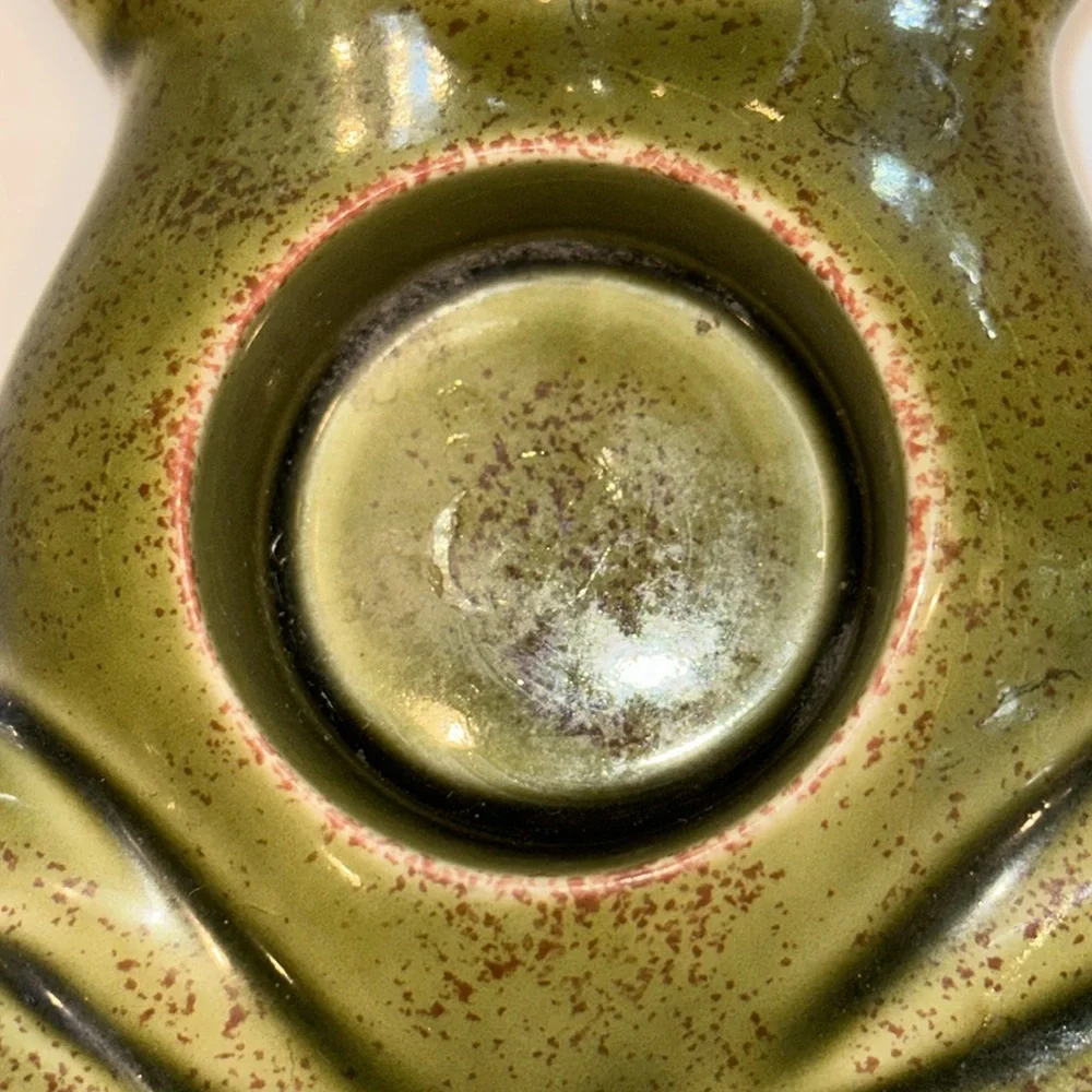 VINTAGE PARTYLITE Ceramic Sunbathing Frog Tea-light/Votive Candle Holder 7” - Picture 6 of 7